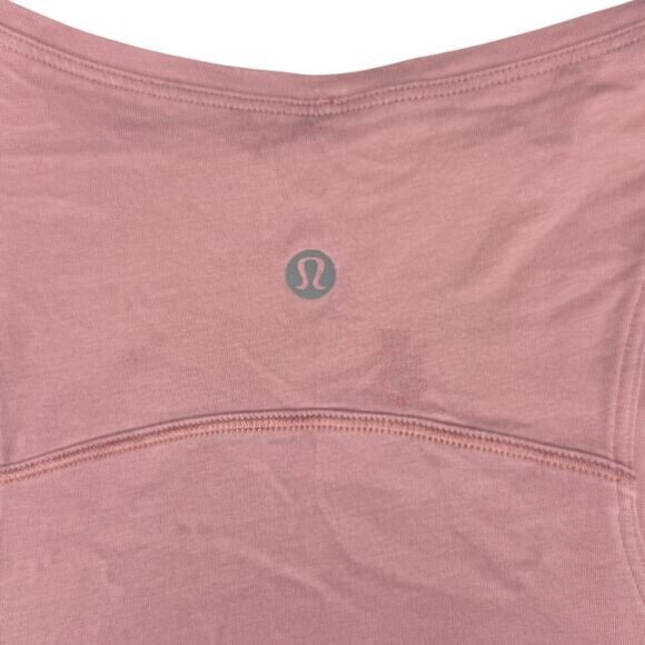 Lululemon Back In Action Tank Pima Cotton In Quicksand Size 4 - Picture 6 of 6